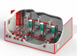 Насосная станция водяного пожаротушения